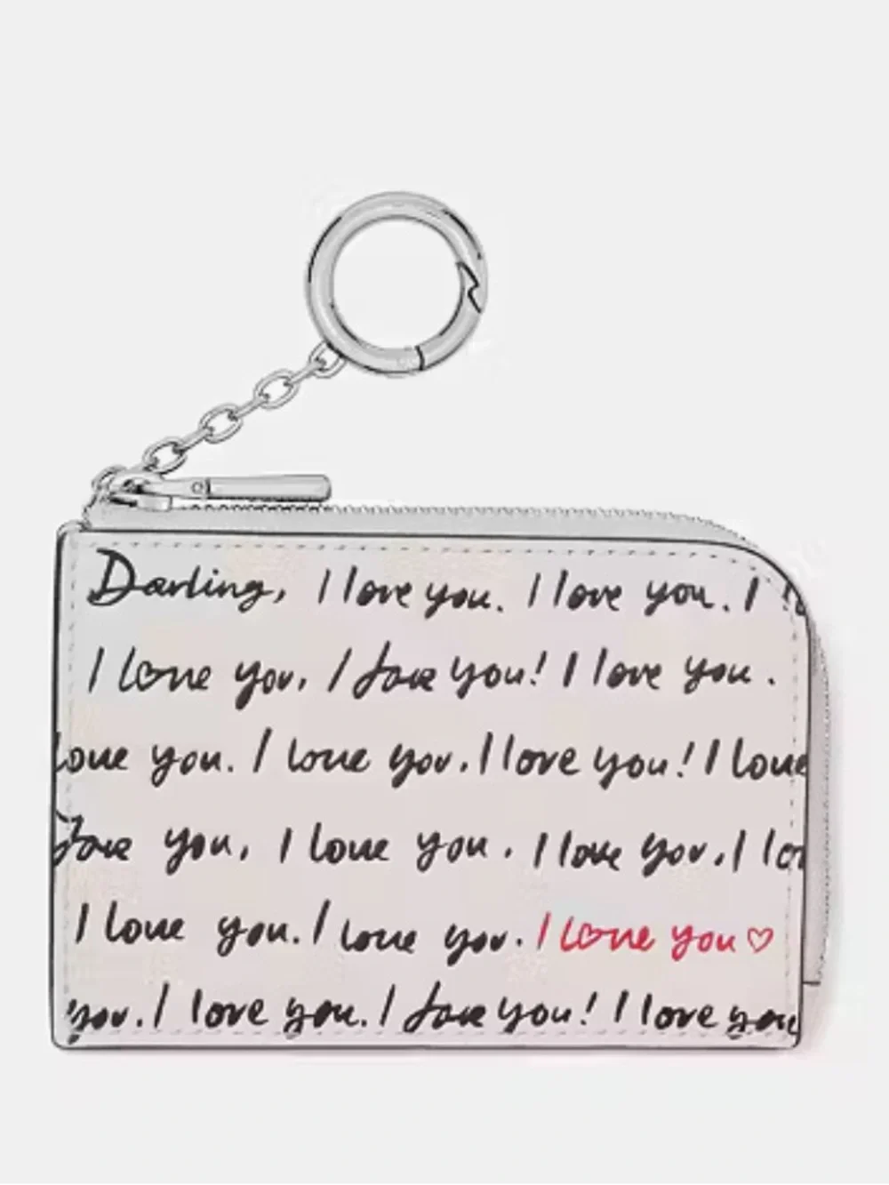 Kate Spade I Love you Script zip around card holder
